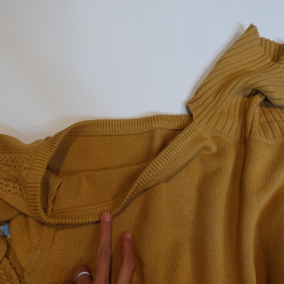 LITA BY CIARA Shoulder Cutout Long Sleeve Turtleneck Tunic Sweater Dress size XL - Picture 10 of 16